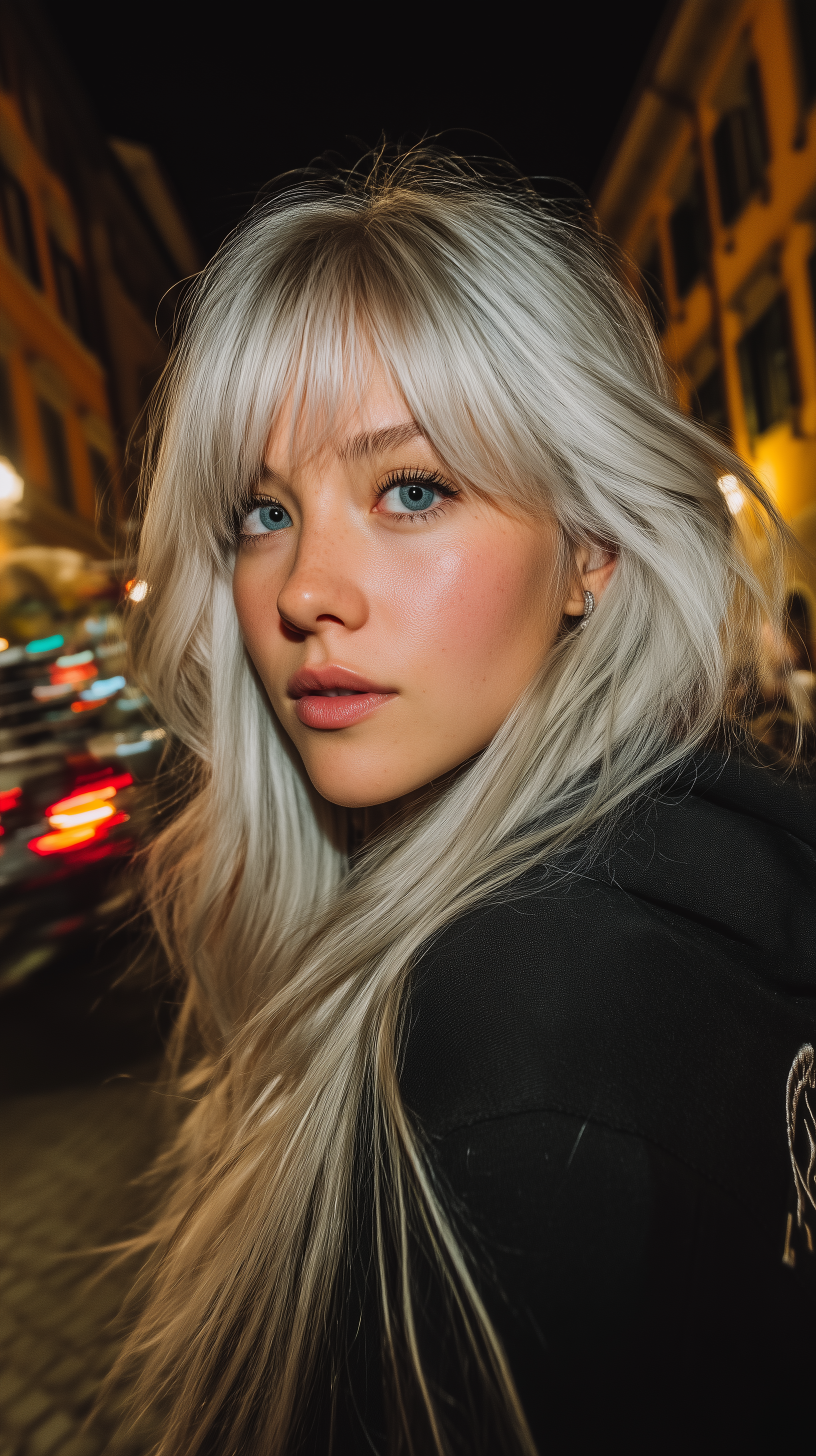 Platinum Blonde Chic Wave Hairstyle